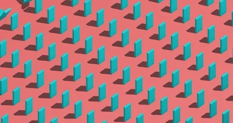 Falling dominoes, abstract Stock Footage 125148798