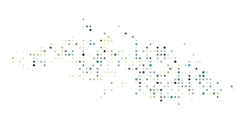 Falling Dots Animation Creating Map of United States Virgin Islands Stock Footage 320723748