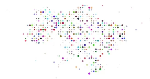 Falling Dots Map of Ukrainian Territory Stock Footage 312259898