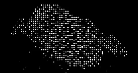 Falling Dots Reveal Pitcairn Map Silhouette Video stock 321064125