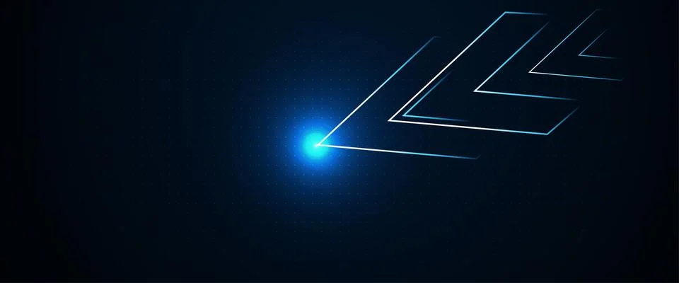 Falling down endpoint captures the energy of quantum technology, as arrows .. Stock Illustration