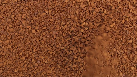 Falling down freeze-dried coffee. Stock Footage 305017308