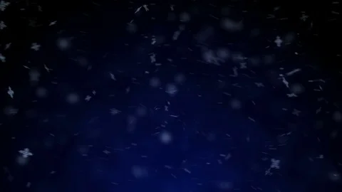 Falling down real snowflakes, heavy snow, snowstorm weather Stock Footage 80755136