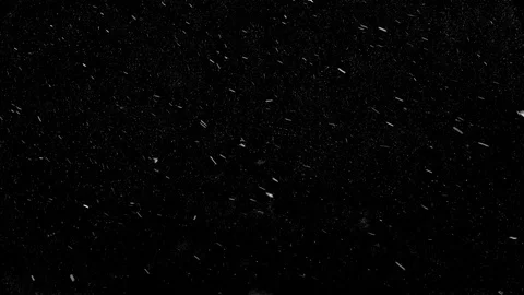 Falling down real snowflakes from left to right, fast snow, loop Stock Footage