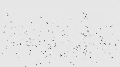 Falling down silver confetti on Alpha channel. Stock Footage 278840678