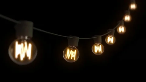 Falling down string lights. Alpha channel, luma matte Видео 163967122