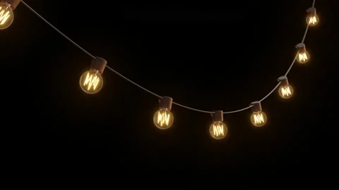 Falling down string lights. Bright shining and glowing decorative lights 스톡 동영상 164208806