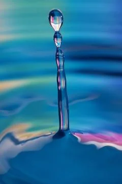 The falling drop. Stock Photos