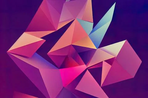 Falling drop of water. Low poly style design. Abstract Stock Illustration