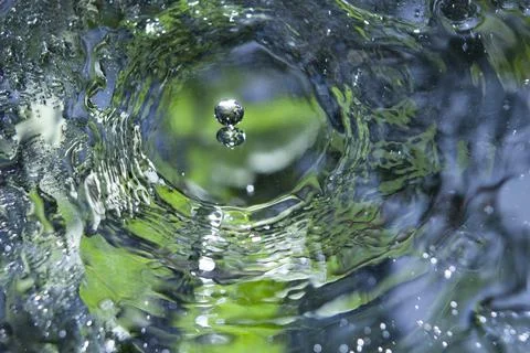 Falling drop of water Stock Photos