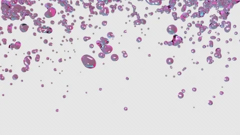 Falling drops of pink transparent liquid Stock Footage 307919082