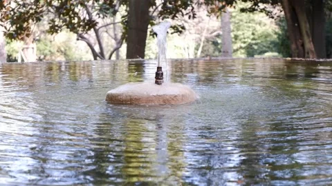 Falling of drops of water from the fountain Stock Footage 172252453