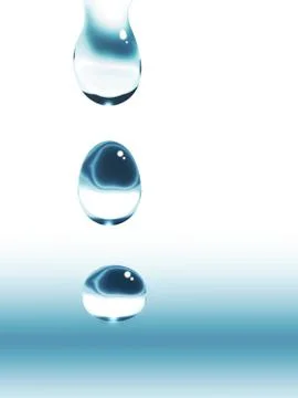 Falling drops of water Stock Illustration