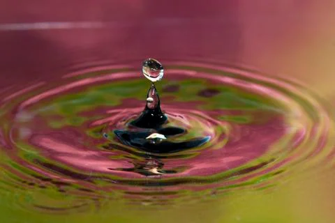 Falling drops of water Stock Photos