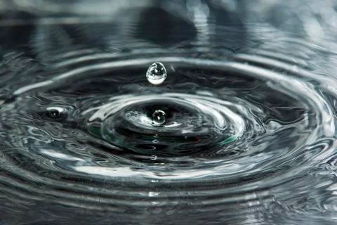 Falling drops of water Stock Photos