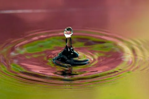Falling drops of water Stock Photos