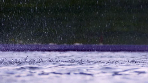 Falling drops of water splash. Stock Footage 93126333