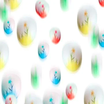 Falling easter eggs Stock Illustration