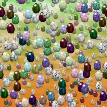 Falling easter marble eggs generated texture イラスト素材