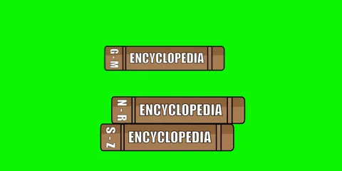 Falling Encyclopedia Stack Animation Stock Footage 330209701