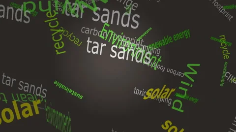 Falling Environment Words Stock Footage 45878542