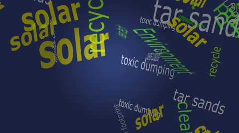 Falling Environment Words Stock Footage 45878889