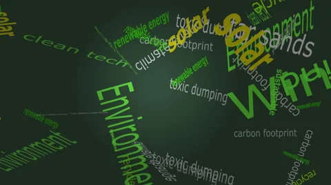 Falling Environmental Words Stock Footage 45879119