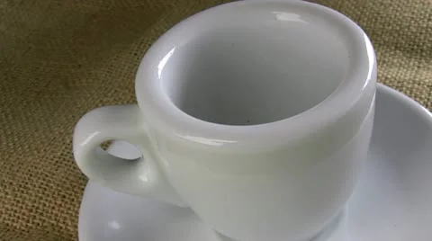 Falling Espresso coffee beans Stockbeeldmateriaal 12732613