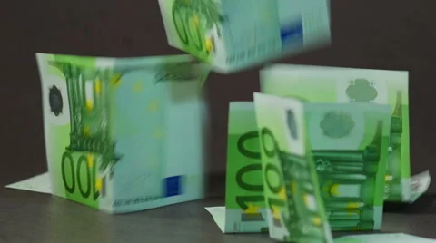 Falling Euro Banknotes Stock Footage 45852850