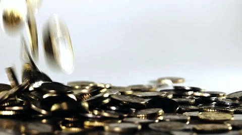 Falling euro coins Video stock 57628956