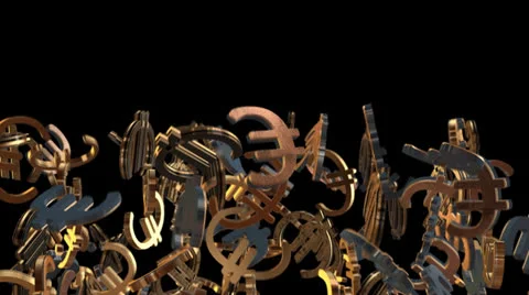 Falling Euros 動画素材 24826879