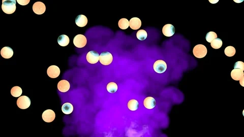 Falling eyeballs on purple smoke background. Stock Footage 279765182