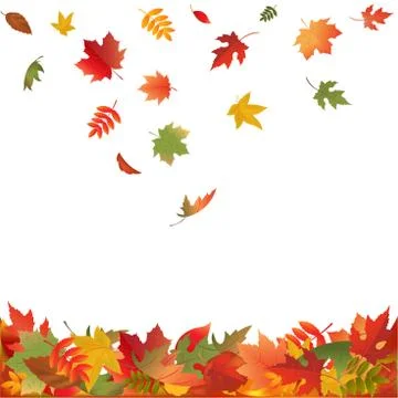Falling fall leaves Stock Illustration
