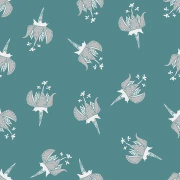 Falling fantasy flowers Stock Illustration