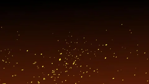 Falling Fire Particles in Motion on Dark Starry Galaxy Night Sky 스톡 동영상 338398984