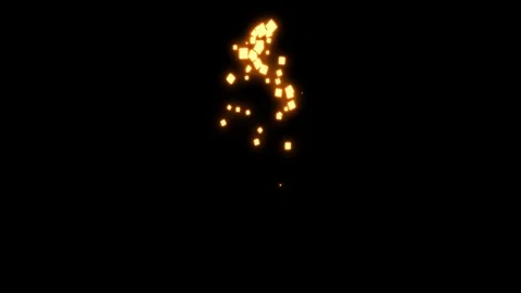 Falling fire sparks motion graphics with dark background Stock Footage 123894616
