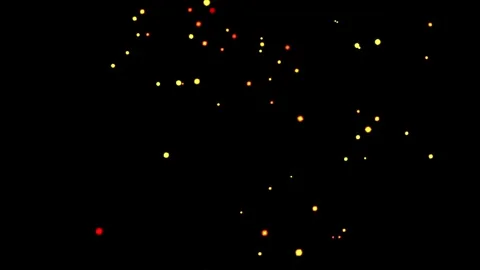 Falling fire sparks motion graphics with plain black background Stock Footage 344125898