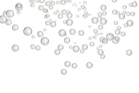 Falling fizz bubbles Stock Photos