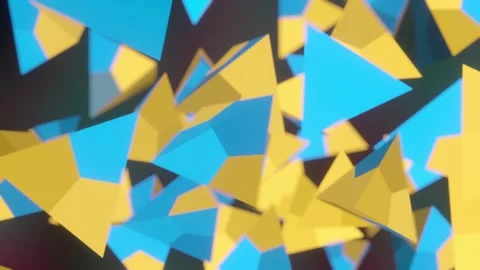 Falling flickering colored pyramids. Seamless loop Stock Footage 107703317