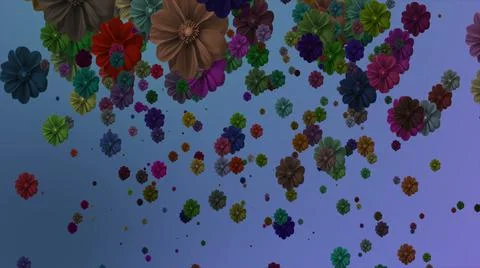 Falling Flowers Backdrop Illustrazione stock