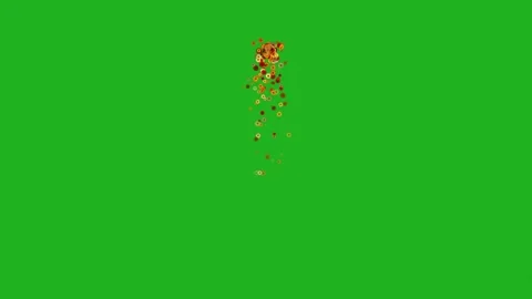 Falling flowers motion graphics with green screen background Stock Footage 154208764