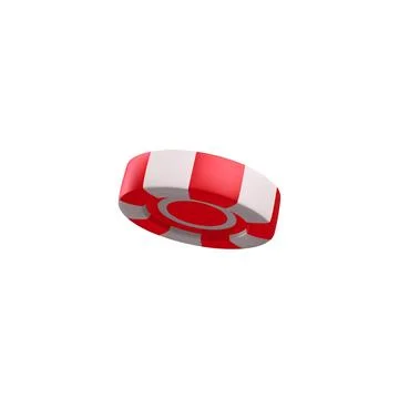 Falling flying casino chip in 3D realistic render vector illustration isolated. Stock Illustration
