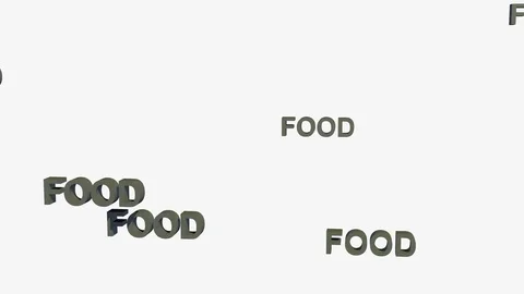 FALLING FOOD LOGOS Vídeos de archivo 73098202