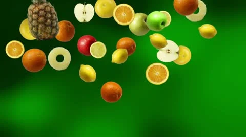 Falling Fruits Stock Footage 10609363