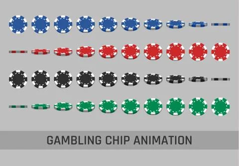 Falling gambling chips. Stock Illustration