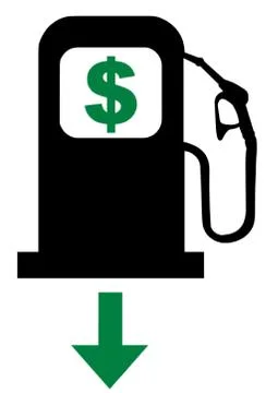 Falling Gas Prices Stock Illustration