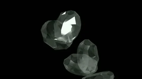 Falling gems diamonds jewelry crystal precious stones,rich minerals wealth. Stock Footage