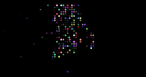 Falling Geometric Particles Form a Clear Rhode Island Map Shape Stock Footage 322214397
