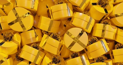 Falling gift boxes fill the screen. Video stock 255527879