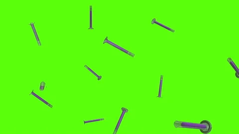 Falling glass graduated test tubes over green screen. Rain of graduated cylinder Video stock 238566466